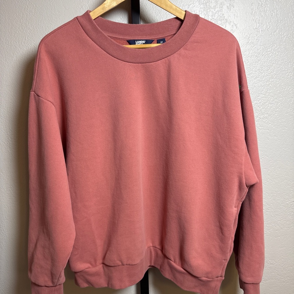 Lands' End Dusty Rose Crewneck Top